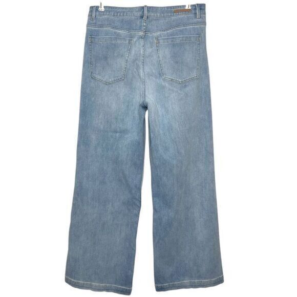 SOFT SURROUNDINGS Ultimate Denim‎ Wide Leg Jeans Light Wash Size 12 - Picture 2 of 9